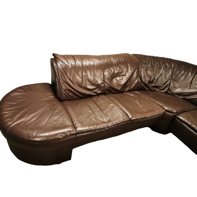 Modular Aniline Leather Sofas, 1980s, Set of 3 For Sale - Image 4 of 8