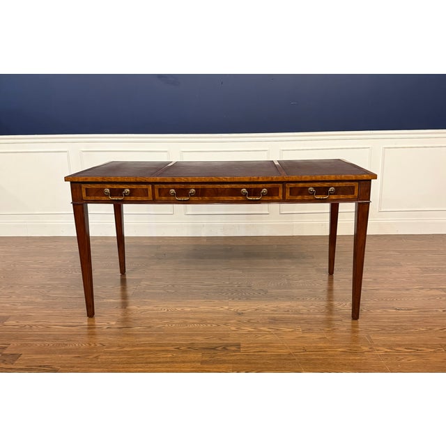 Hepplewhite Hepplewhite Writing Desk by Leighton Hall - Showroom Sample For Sale - Image 3 of 11