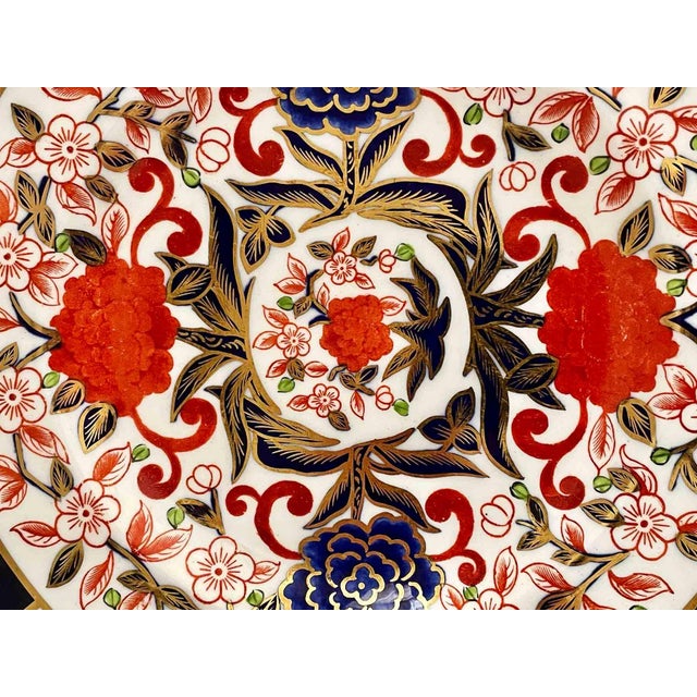 Set of five antique Royal Crown Derby Imari 495 pattern dinner plates. Beautiful antique plates by Royal Crown Derby...