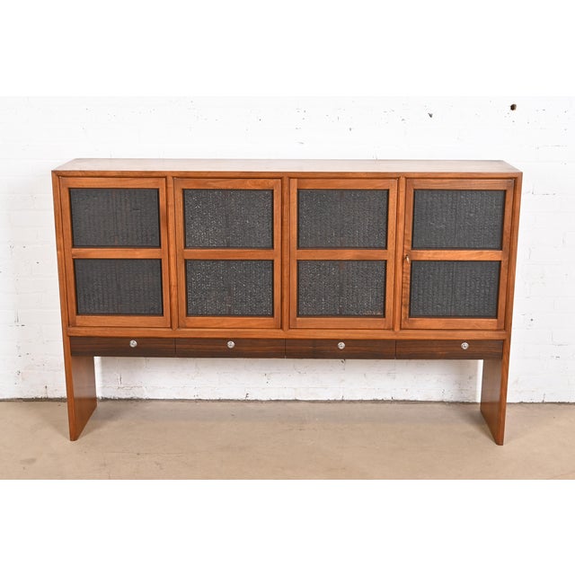 An exceptional Mid-Century Modern sideboard, credenza, or bar cabinet By Edward Wormley for Dunbar Furniture USA, 1950s...