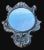 Traditional Beveled Glass Mirror With Repousse Frame For Sale - Image 3 of 4