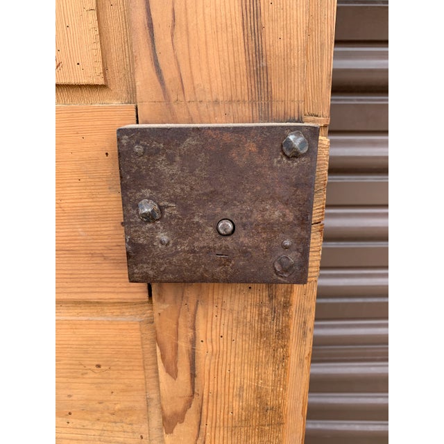 18th C Antique French Pine Armoire Doors - A Pair For Sale - Image 11 of 13