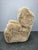 Wood Art Deco Wingback Lounge Chair in Honey Skandilock Sheepskin, 1930s For Sale - Image 7 of 10