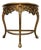 Demi-Lune Console Table in Gilt Wood with Marble Top For Sale