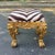 Mid 20th Century Hollywood Regency Giltwood Stool With Figural Carved Legs and Ralph Lauren Zebra Upholstery For Sale - Image 4 of 10