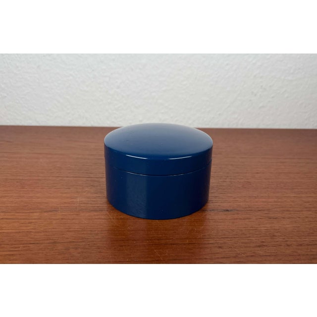 Mid-Century Modern German Blue Space Age Coasters with Box, 1960s, Set of 5, in Very Good conditions. Designed 1960 to 1969