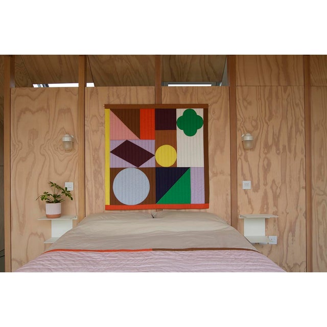 Shapes Quilted Wall Hanging by Granite + Smoke, in New conditions. Designed from 2000 Labeled by Maker