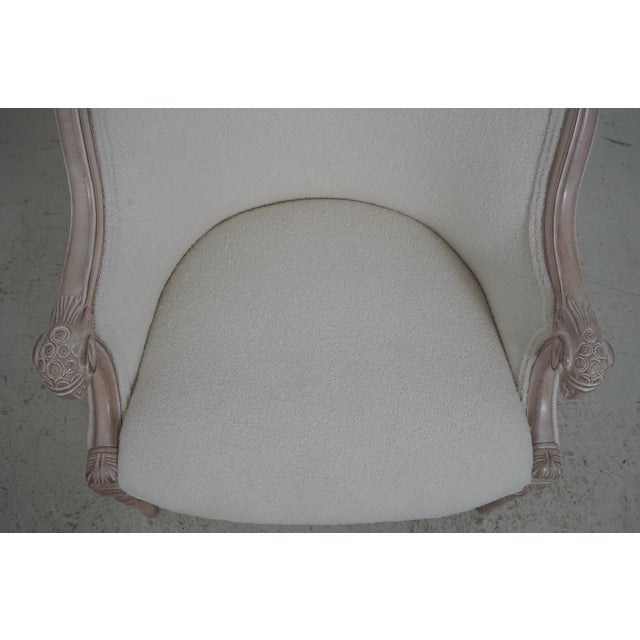 Pair of French Louis XVI Boucle Rams Head Chairs For Sale - Image 11 of 18