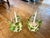 Vintage Ivy Metal Tole Hurricane Candle Holders Pair For Sale - Image 14 of 14