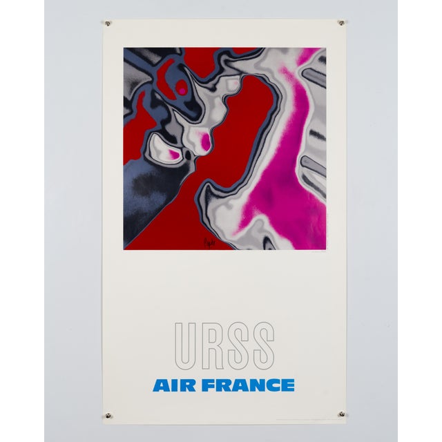 Air France Urss Travel Poster by Raymond Pagès, 1971 For Sale - Image 3 of 9
