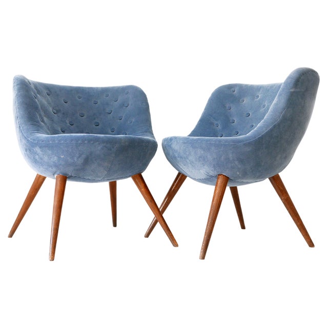 Set of Mid-Century Easy Chairs attributed to Fritz Neth for Correcta, Germany, 1950s For Sale