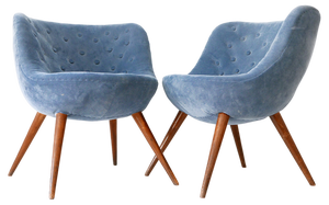 Set of Mid-Century Easy Chairs attributed to Fritz Neth for Correcta, Germany, 1950s