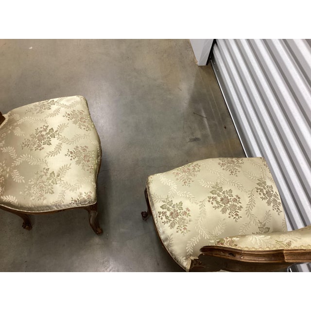 French Antique Boudoir Chairs/Pair For Sale - Image 11 of 18