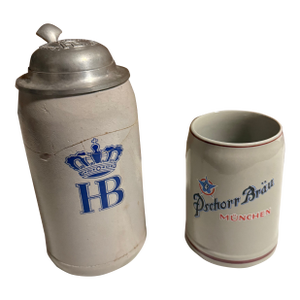 Vintage Hb Hofbräuhaus 1 Liter German Beer Stein, Free Shipping