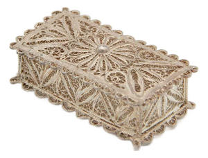 Filigree Silver Pill Box