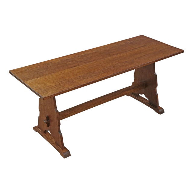 Antique Arts & Crafts Refectory Kitchen Dining Table in Oak, 1890 For Sale