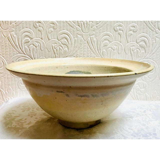 1990s Susan Anderson 1993 Studio Pottery Hand Painted Huge Bowl For Sale - Image 5 of 10