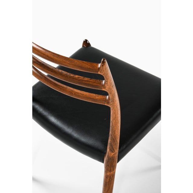 Model 78 Dining Chairs by Niels O. Møller attributed to J.L Møllers Furniture Factory, 1960s, Set of 6 For Sale - Image 9 of 12