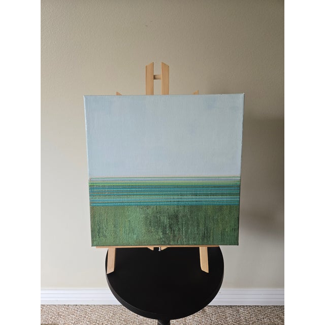 Contemporary Quiet Between Tides Abstract Acrylic Painting For Sale - Image 3 of 4