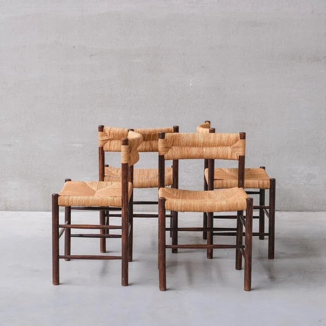 Mid-Century Dordogne Dining Chairs attributed to Charlotte Perriand, Set of 4 For Sale - Image 12 of 12
