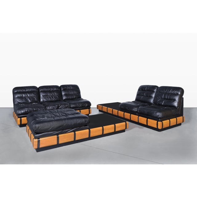 Vintage 3-Piece Modular Seating Group With Coffee Table by Haralson–Seidel For Sale - Image 4 of 16