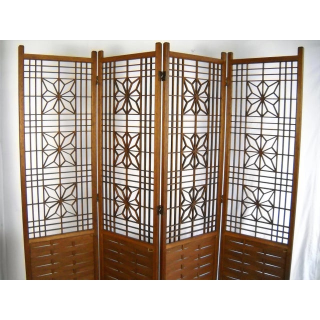 Reticulated Teak Screen With Shelves For Sale In Orlando - Image 6 of 10