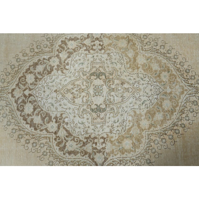 1970s Vintage Persian Handmade Wool Cotton Orange Area Rug For Sale - Image 11 of 11