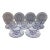 Lafayette Wisteria Glass Cups and Saucers by Fostoria - Set of 9 For Sale