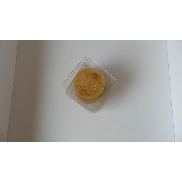 Mid-Century Modern Late 20th Century Acrylic and Cork Coasters - Set of 10 For Sale - Image 3 of 6