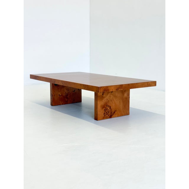 Mid-Century Modern Vintage Coffee Table in Burl Wood by Smania, 1960s For Sale - Image 3 of 14