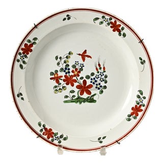 Antique Hand-Painted Plate from Boch Luxembourg, 1800 For Sale