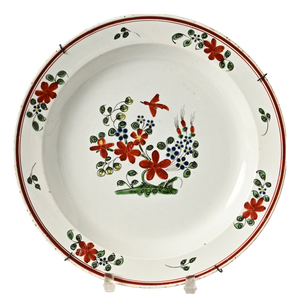 Antique Hand-Painted Plate from Boch Luxembourg, 1800