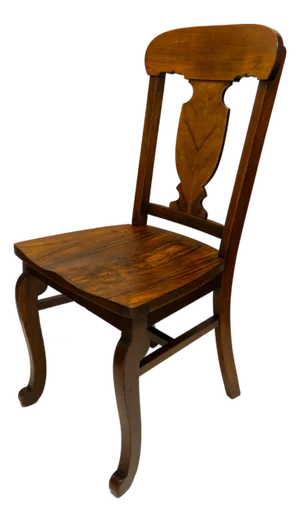 Early 20th Century Empire Style Wooden Chair With Rosewood Veneer Details
