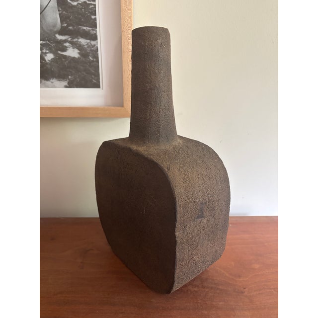 1960s 1960s Aldo Londi Bitossi Huge Fritte Pottery Fused Glass Vase For Sale - Image 5 of 6