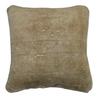 Neutral Vintage Oushak Rug Pillow For Sale