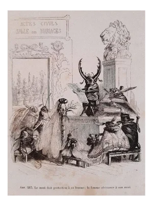 JJ Grandville, Privacy and Public Animal, Illustrations, 1868
