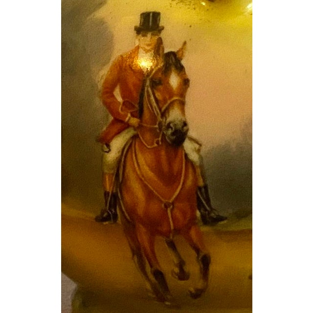 Early 20th Century Rare Royal Bayreuth Hand Painted Miniature Sugar: English Huntsman, Horse, Fox Hounds For Sale - Image 10 of 11