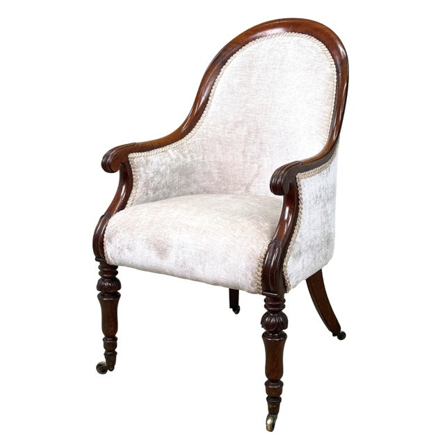 English Regency Mahogany Tub Library Armchair, 1835 For Sale - Image 11 of 11