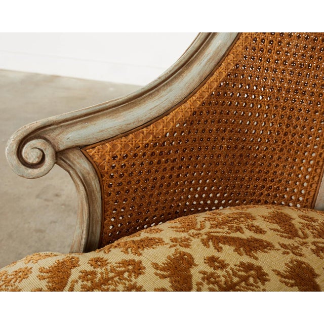 Pair of Hendrix Allardyce Key West Caned Bergere Armchairs For Sale - Image 9 of 12