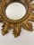 Vintage 1960s Petite 8.5" Acanthus Leaf Sunburst Wall Mirror For Sale - Image 9 of 16