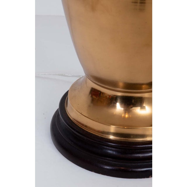 Late 20th Century Pair Large Brass Lamps For Sale - Image 5 of 6