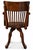 Victorian Revolving Desk Chair in Oak and Leather For Sale - Image 6 of 8