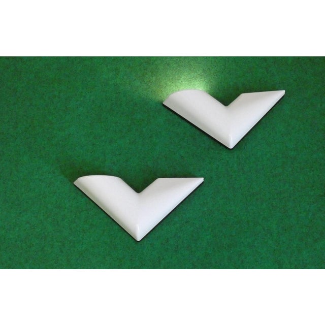 Set of two wall lamps produced in the 1980s by Francesconi, based in Brescia, Italy. The company, founded in 1953, is...