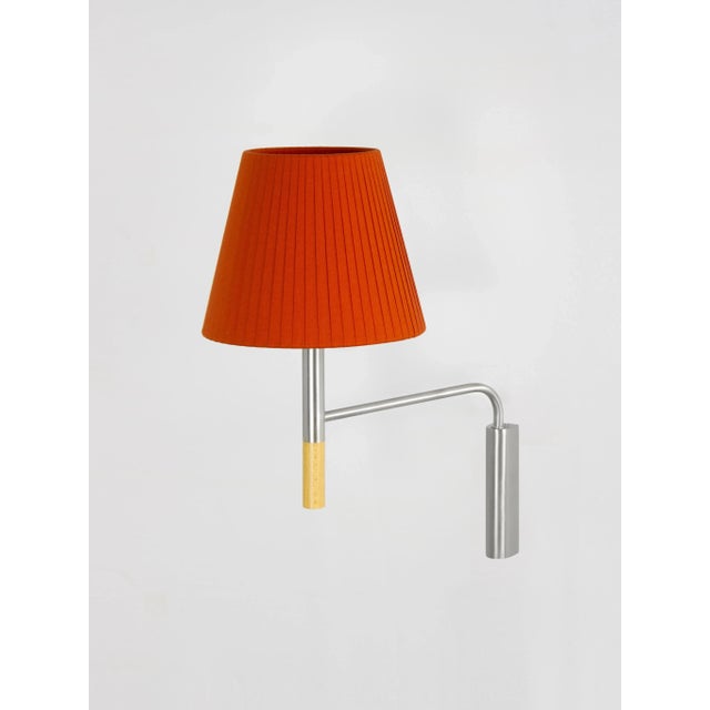 Red bc3 wall lamp by santa & cole dimensions: d 20 x w 37 x h 41 cm materials: metal, beech wood, ribbon. The bc1, bc2 and...