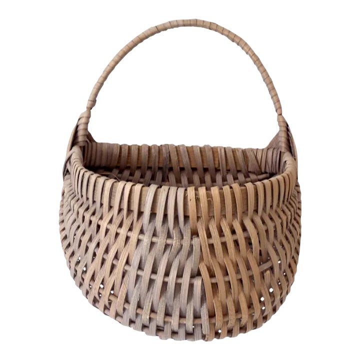 Vintage Wicker Wall Basket Chairish