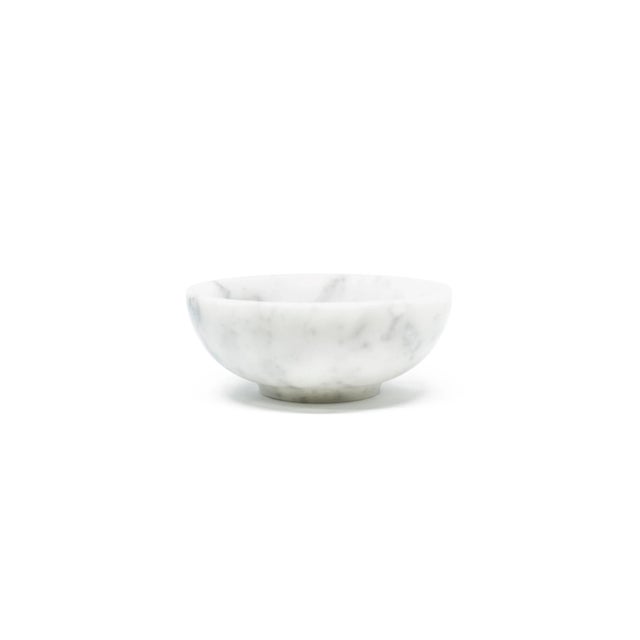 Rice Bowl in White Carrara Marble For Sale - Image 4 of 10