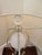 Late 20th Century Jonathan Y Glass Triple Globe Table Lamp With Linen Drum Shade For Sale - Image 10 of 10