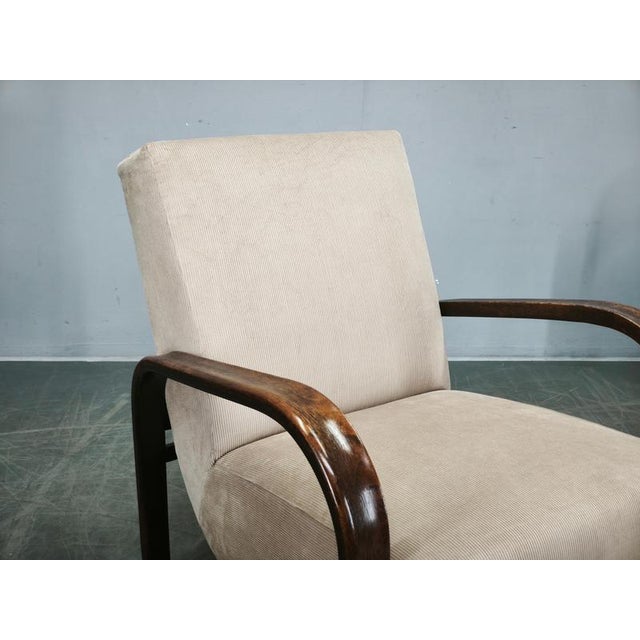 Vintage Lounge Chairs by Kropáček & Kozelka for Interior Prague, 1940s, Set of 2 For Sale - Image 9 of 15