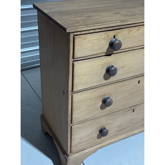 Wood Antique Pine Two Over Three Drawers - Chest of Drawers From England For Sale - Image 7 of 18