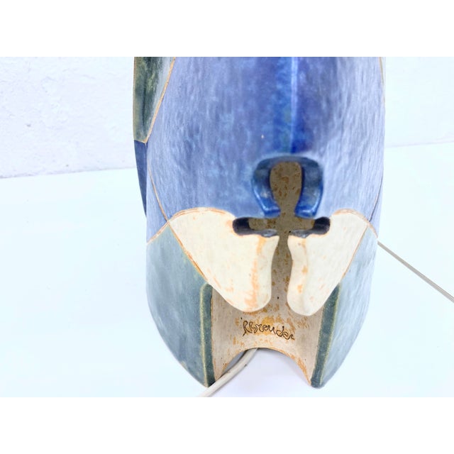 Postmodern Sculptural Studio Ceramic Table Lamp, 1980s For Sale - Image 3 of 18